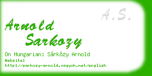 arnold sarkozy business card