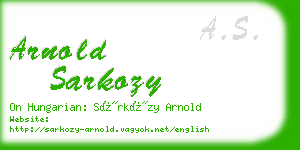 arnold sarkozy business card